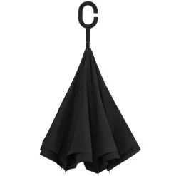 All Black Inside Out Upside Down Umbrella