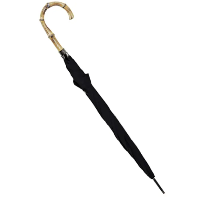 Bamboo Cane Crook Handle Umbrella