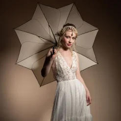 Beige Petal Swirl Umbrella