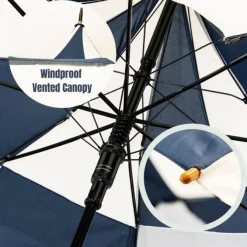 Big Top Blue and White Umbrella
