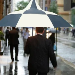 Big Top Blue and White Umbrella