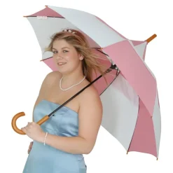 Big Top Ella Pink and White Umbrella