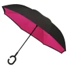 Black and Pink Inside Out Umbrella
