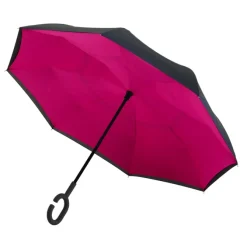 Black and Pink Inside Out Umbrella