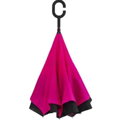 Black and Pink Inside Out Umbrella