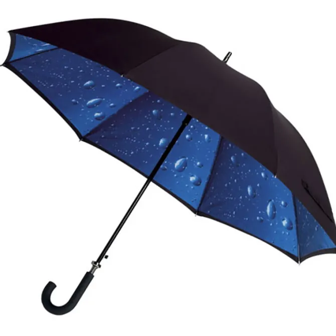 Black Double Canopy Raindrops Walking Umbrella
