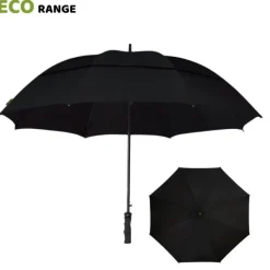 Black ECO Golf Umbrella – Automatic – Vented – Windproof
