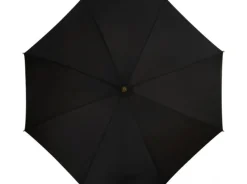 Black ECO Wood Stick Walking Umbrella – Canopy Made From Recycled Plastics