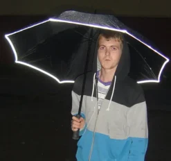 Black Hi Viz Umbrella