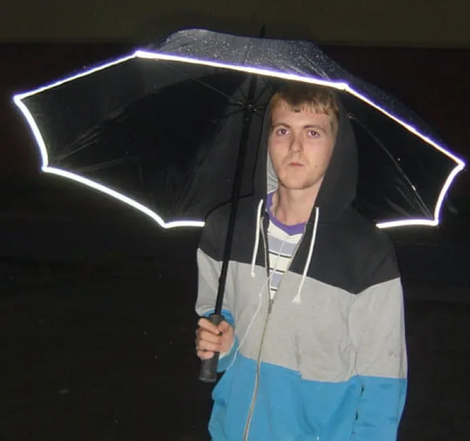 Black Hi Viz Umbrella