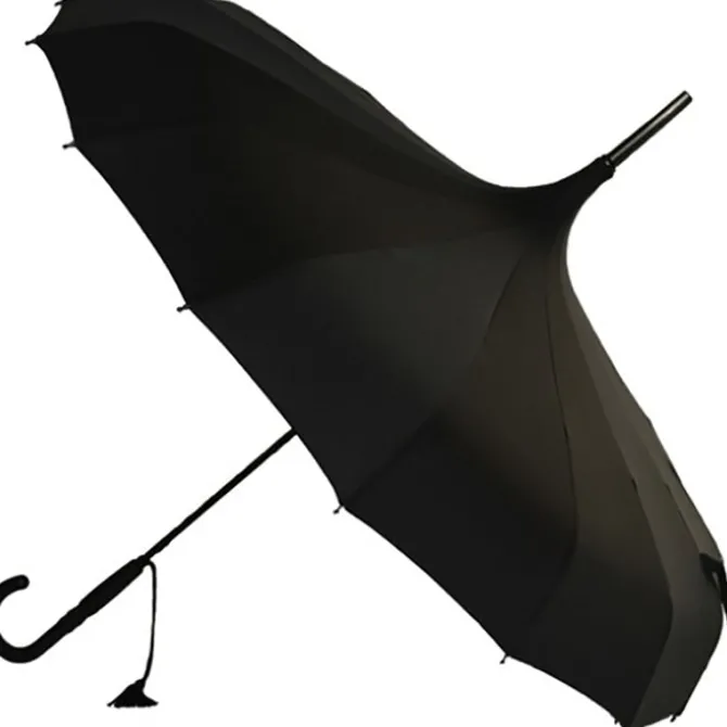 Black Oriental Pagoda Umbrella