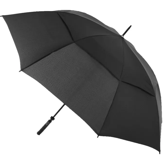Black Vented Golf Umbrella – Windproof – Auto-Open