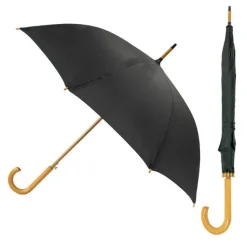 Black Wood Stick Umbrella