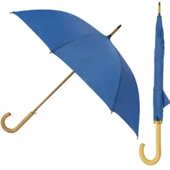 Blue Wood Stick Umbrella