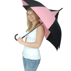 Candice Pink and Black Pagoda Umbrella