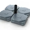 Cantilever Parasol Base Tiles – water/sand fillable, 160kg (8 Slabs)