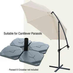 Cantilever Parasol Base Tiles – water/sand fillable, 80kg (4 Slabs)