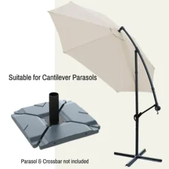 Cantilever Parasol Base Tiles – water/sand fillable, 40kg (2 Slabs)