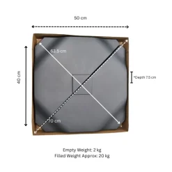 Cantilever Parasol Base Tiles – water/sand fillable, 160kg (8 Slabs)