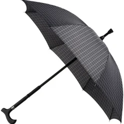 Checked Walking Stick Umbrella