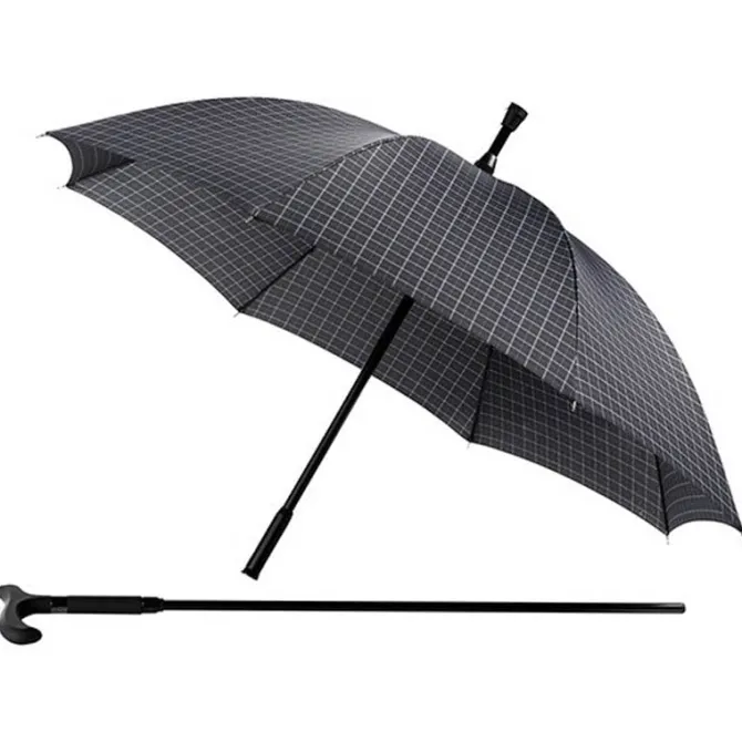 Checked Walking Stick Umbrella