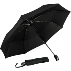 City Compact SILVER Auto Open and Close Umbrella