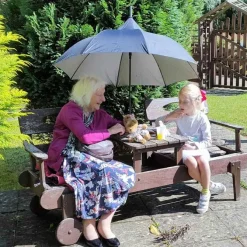 Classic Black Pagoda Umbrella – UV Protective Umbrella