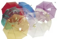 Clear Coloured Umbrellas – Choice of 9 Colours