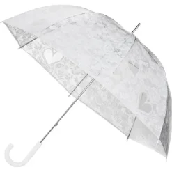 Clear Dome Floral Lace Print Umbrella