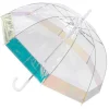 Clear Dome Umbrella With Iridescent Border