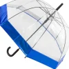 Clear Dome Umbrella with Metallic Border – choice of 3 colours