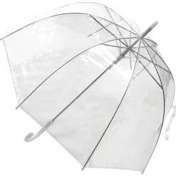 Clear Dome Umbrella with White Trim