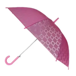 3D Effect Pink Clear Umbrella