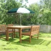 Forest Green and White Garden Parasol Outdoor Umbrella