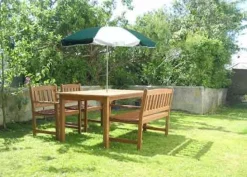Forest Green and White Garden Parasol Outdoor Umbrella