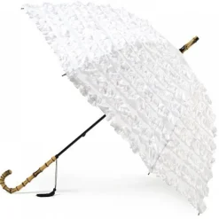 Frilled Wedding Parasol – FiFi Wedding Umbrella BLANC