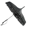 GiGi Double Frill Grey Pagoda Umbrella