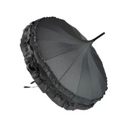GiGi Double Frill Grey Pagoda Umbrella