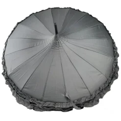 GiGi Double Frill Grey Pagoda Umbrella