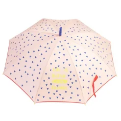 Girls Pink Umbrella – Heart Print