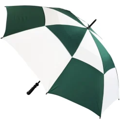 Green & White Vented Golf Umbrella – Windproof