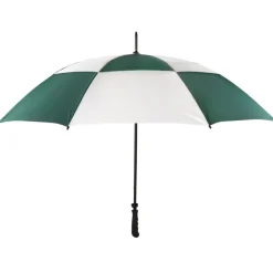 Green & White Vented Golf Umbrella – Windproof