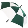 Green and White vented Golf Umbrella