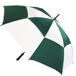 Green and White vented Golf Umbrella
