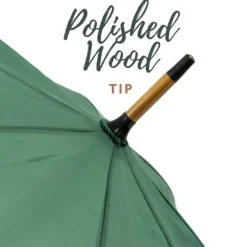Green Wood Stick Umbrella