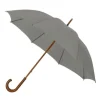 Grey ECO Wood Stick Walking Umbrella – Canopy Made From Recycled Plastics