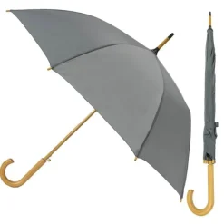 Grey Wood Stick Umbrella