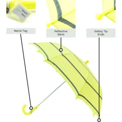 Hi-Vis Umbrella – Child Safe Hi Vis Yellow Safety Umbrella