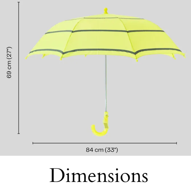 Hi-Vis Umbrella – Child Safe Hi Vis Yellow Safety Umbrella