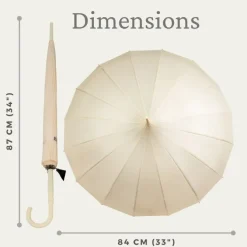 Ivory Cream Oriental Pagoda Umbrella